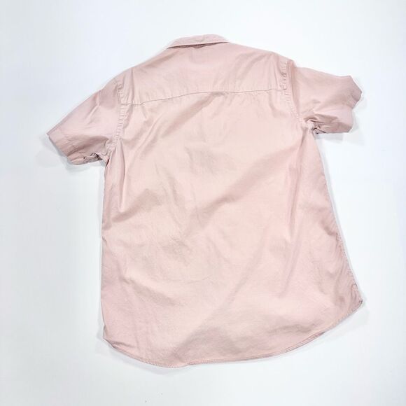 Saturdays New York salmon short sleeve button down shirt - Picture 2 of 10